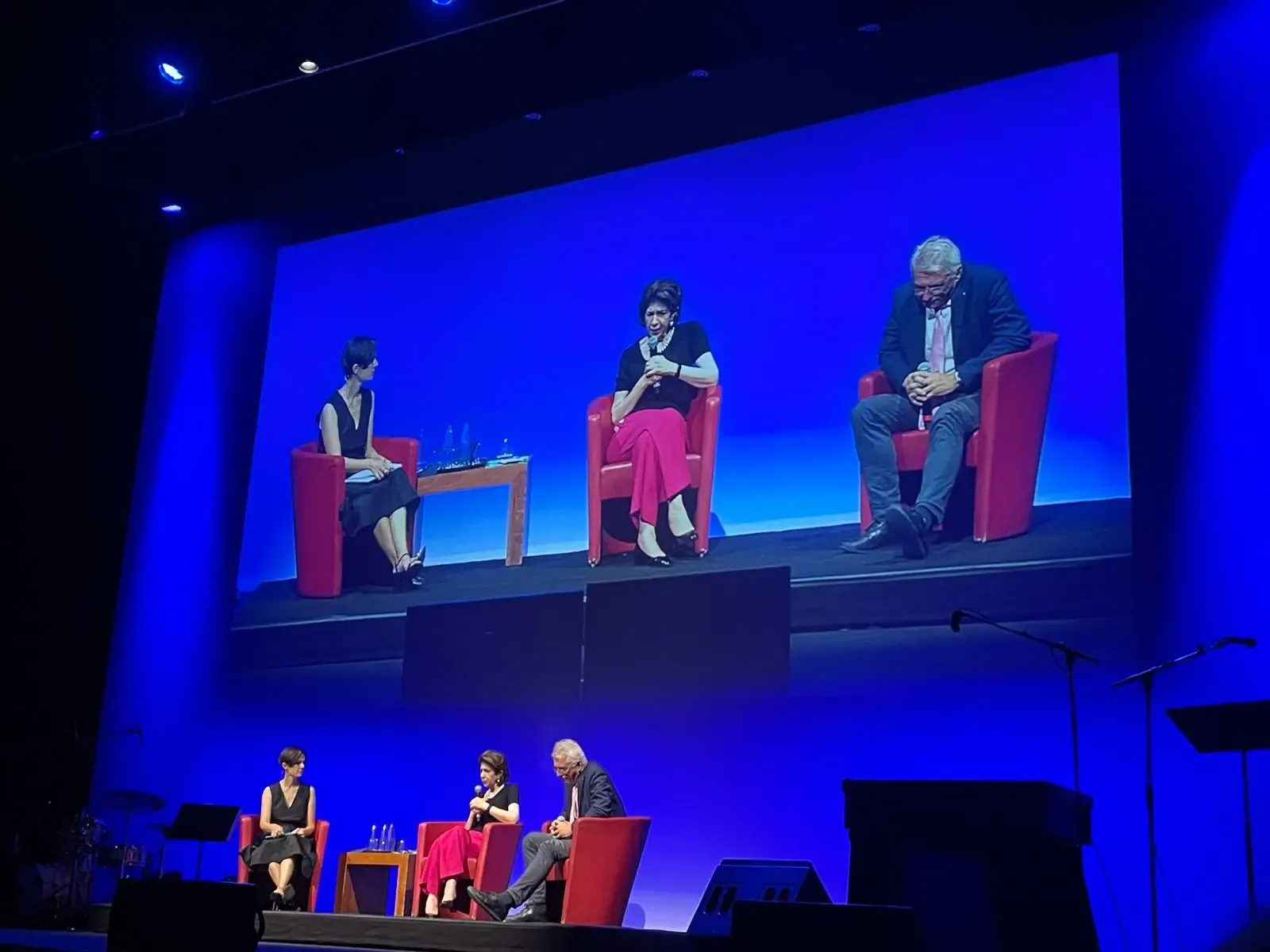 I 50 anni del CERN, giugno 2024, con Fabiola Gianotti e Antonio Zoccoli